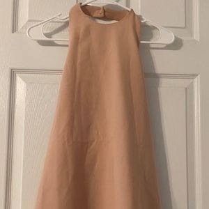 Dusty Pink Halter Open Back Mini Dress